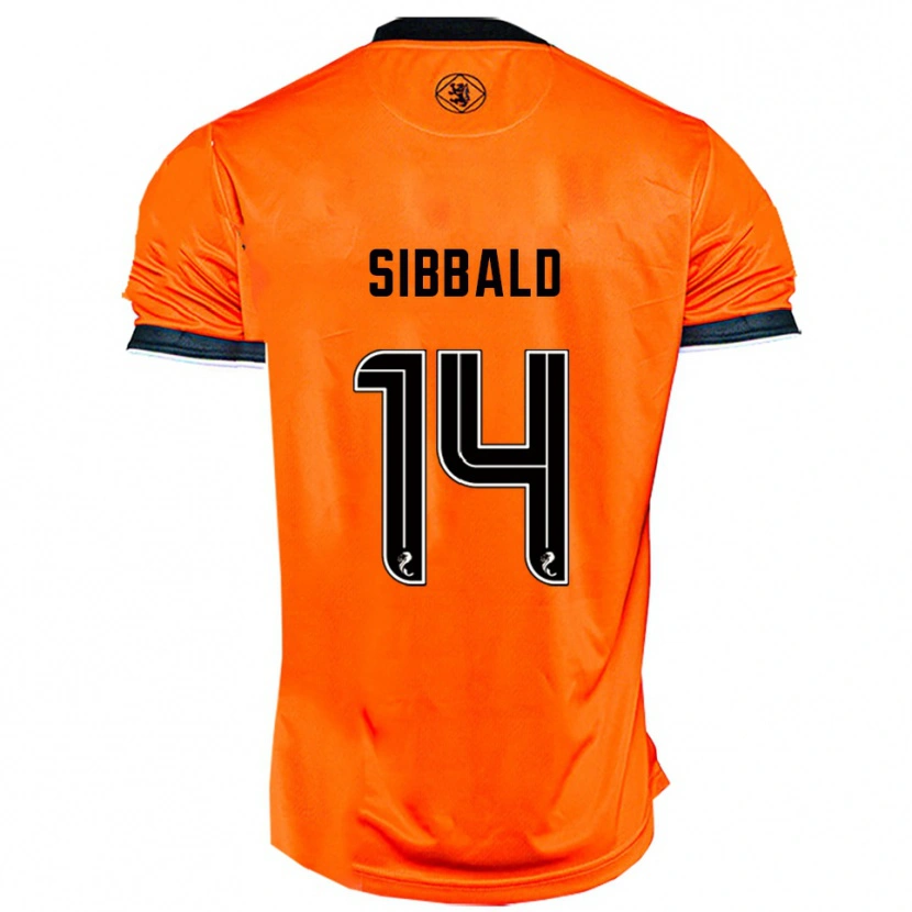 Danxen Mænd Craig Sibbald #14 Orange Sort Hjemmebane Spillertrøjer 2025/26 Trøje T-Shirt