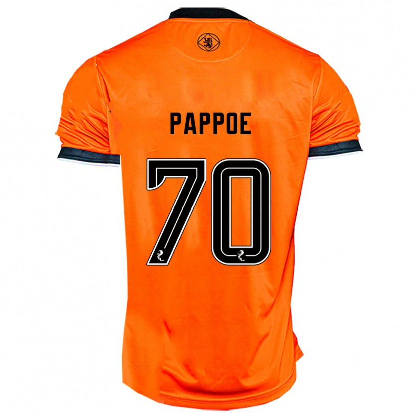 Danxen Mænd Isaac Pappoe #70 Orange Sort Hjemmebane Spillertrøjer 2025/26 Trøje T-Shirt