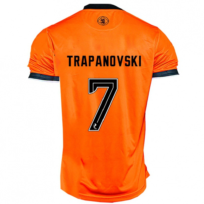 Danxen Mænd Kristijan Trapanovski #7 Orange Sort Hjemmebane Spillertrøjer 2025/26 Trøje T-Shirt