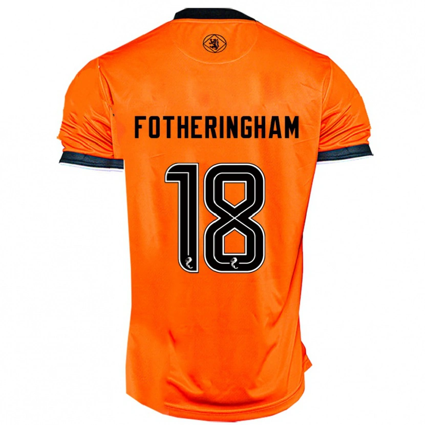 Danxen Mænd Kai Fotheringham #18 Orange Sort Hjemmebane Spillertrøjer 2025/26 Trøje T-Shirt