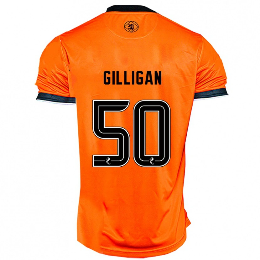 Danxen Mænd Keir Gilligan #50 Orange Sort Hjemmebane Spillertrøjer 2025/26 Trøje T-Shirt