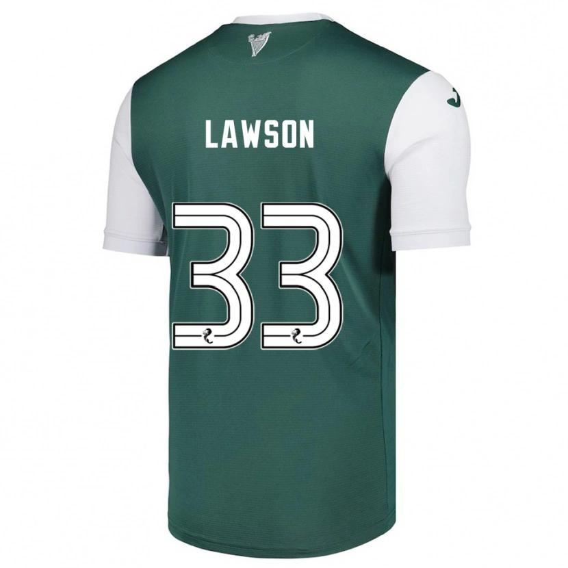 Danxen Mænd Poppy Lawson #33 Grøn Hvid Hjemmebane Spillertrøjer 2025/26 Trøje T-Shirt