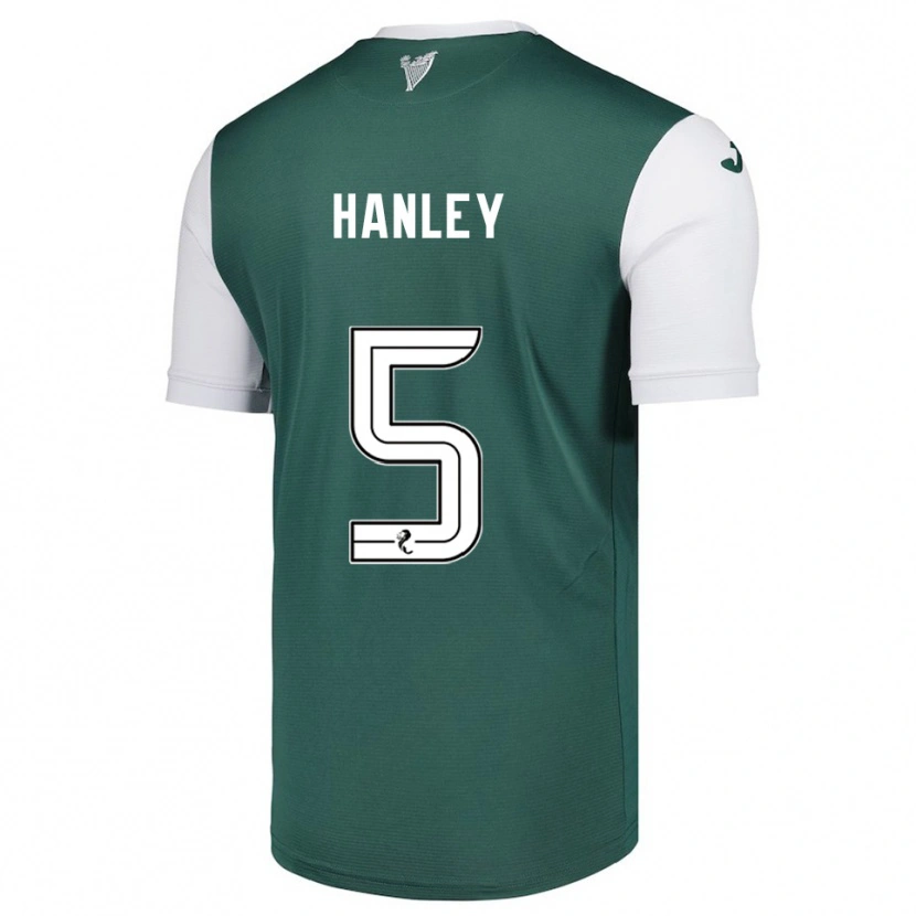 Danxen Mænd Grant Hanley #5 Grøn Hvid Hjemmebane Spillertrøjer 2025/26 Trøje T-Shirt