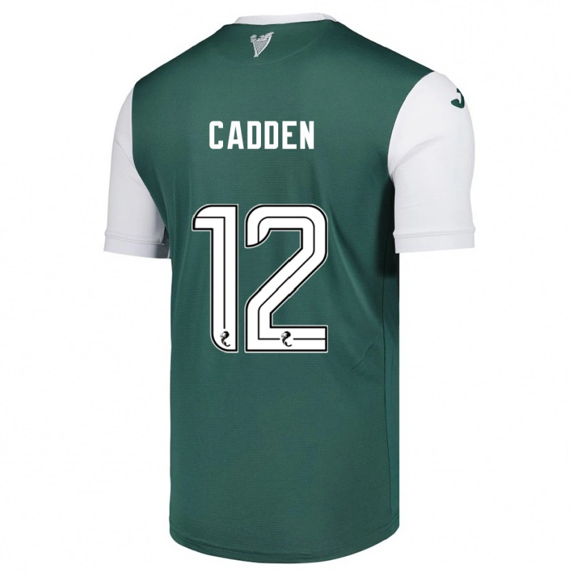 Danxen Mænd Chris Cadden #12 Grøn Hvid Hjemmebane Spillertrøjer 2025/26 Trøje T-Shirt