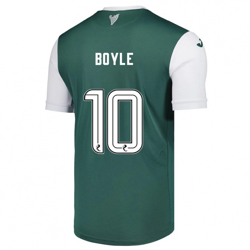 Danxen Mænd Martin Boyle #10 Grøn Hvid Hjemmebane Spillertrøjer 2025/26 Trøje T-Shirt
