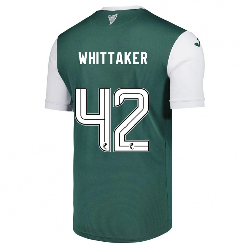 Danxen Mænd Rory Whittaker #42 Grøn Hvid Hjemmebane Spillertrøjer 2025/26 Trøje T-Shirt