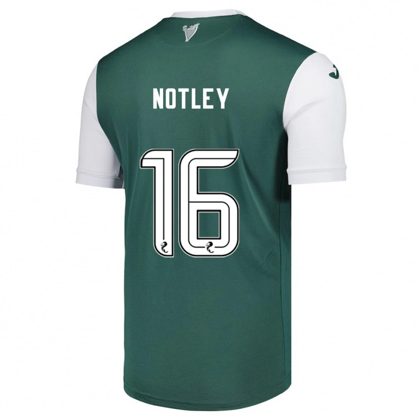 Danxen Mænd Ellis Notley #16 Grøn Hvid Hjemmebane Spillertrøjer 2025/26 Trøje T-Shirt