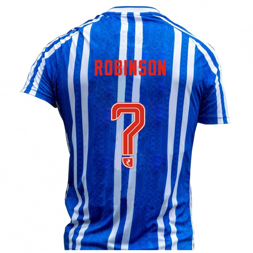 Danxen Mænd Abby Robinson #0 Blå Hvid Hjemmebane Spillertrøjer 2025/26 Trøje T-Shirt