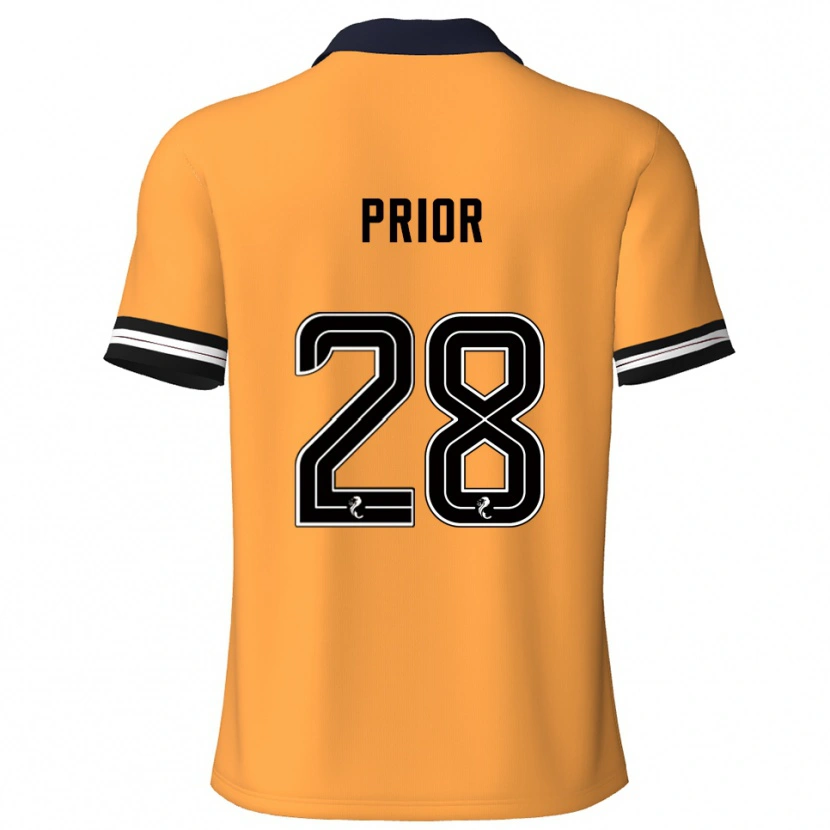 Danxen Mænd Jérôme Prior #28 Gul Sort Hjemmebane Spillertrøjer 2025/26 Trøje T-Shirt