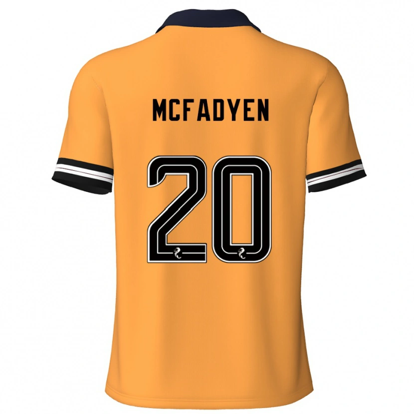 Danxen Mænd Emma Mcfadyen #20 Gul Sort Hjemmebane Spillertrøjer 2025/26 Trøje T-Shirt
