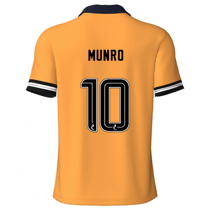 Danxen Mænd Vhairi Munro #10 Gul Sort Hjemmebane Spillertrøjer 2025/26 Trøje T-Shirt