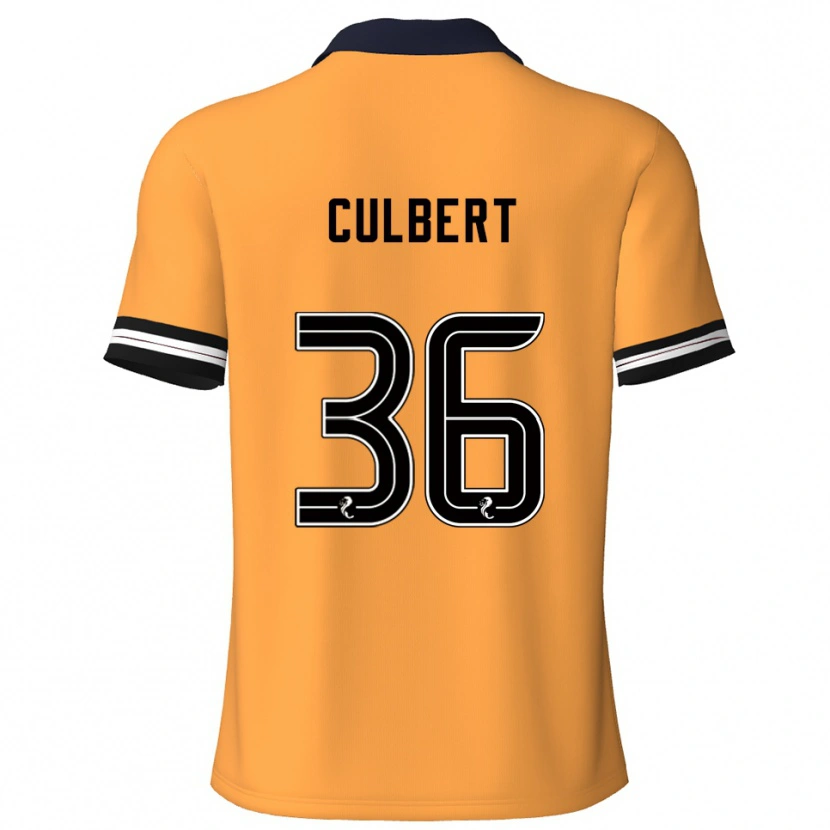 Danxen Mænd Sam Culbert #36 Gul Sort Hjemmebane Spillertrøjer 2025/26 Trøje T-Shirt