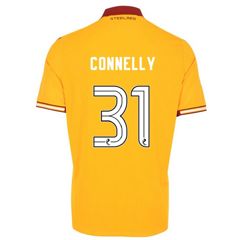 Danxen Mænd Matty Connelly #31 Gul Burgunder Hjemmebane Spillertrøjer 2025/26 Trøje T-Shirt
