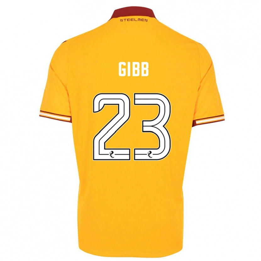 Danxen Mænd Sarah Gibb #23 Gul Burgunder Hjemmebane Spillertrøjer 2025/26 Trøje T-Shirt