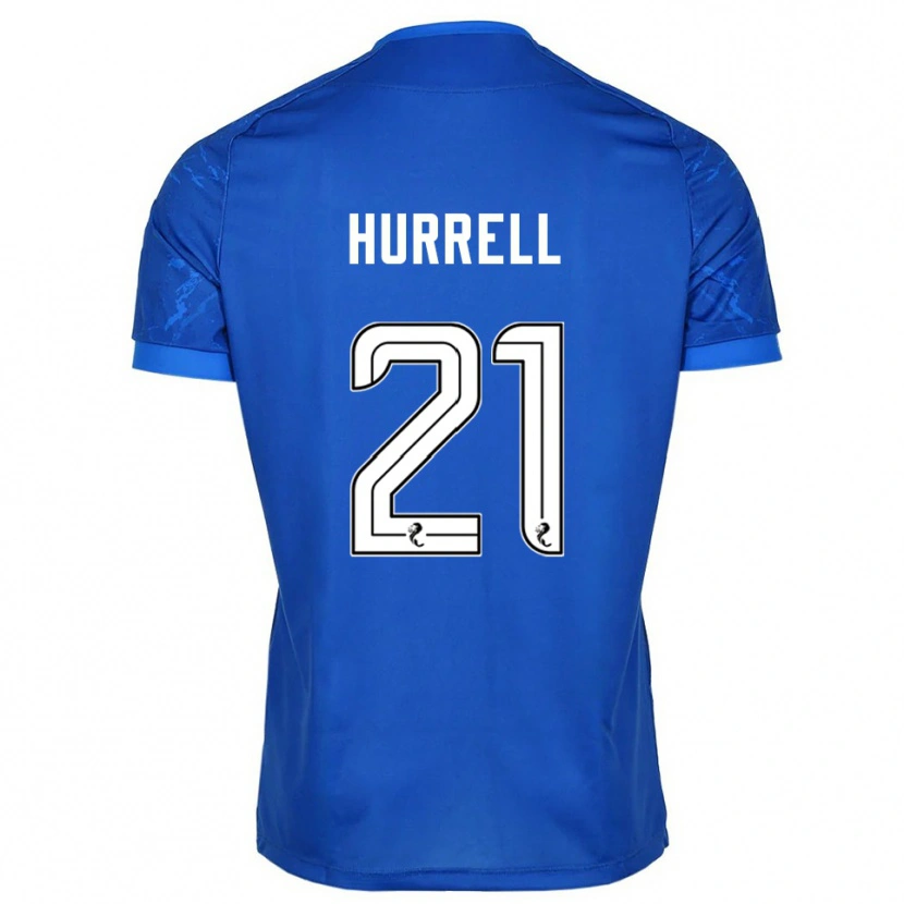 Danxen Mænd Olivia Hurrell #21 Blå Hvid Hjemmebane Spillertrøjer 2025/26 Trøje T-Shirt