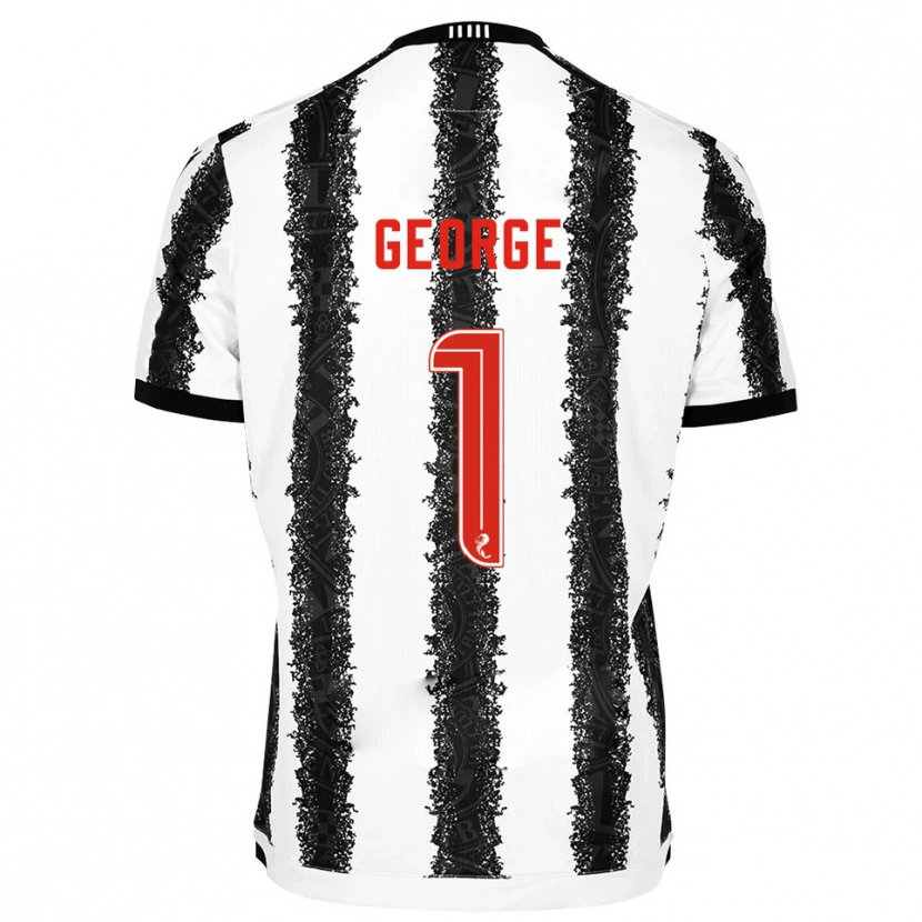 Danxen Mænd Shamal George #1 Hvid Sort Hjemmebane Spillertrøjer 2025/26 Trøje T-Shirt