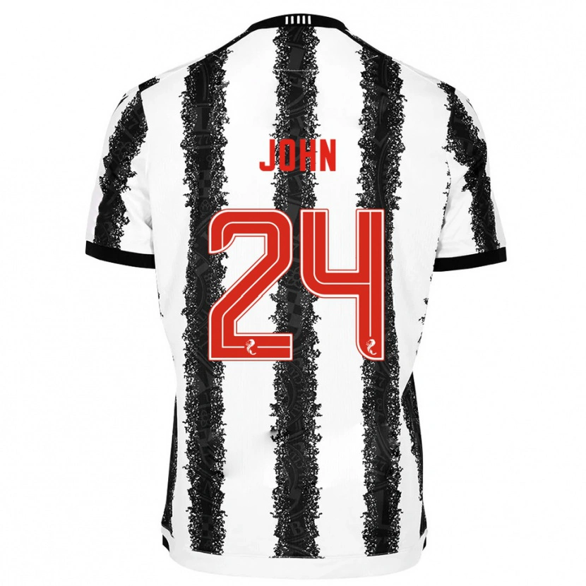 Danxen Mænd Declan John #24 Hvid Sort Hjemmebane Spillertrøjer 2025/26 Trøje T-Shirt