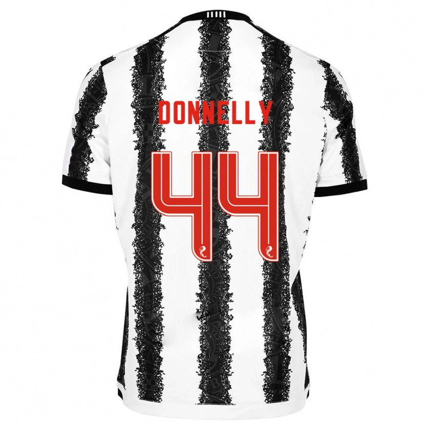 Danxen Mænd Liam Donnelly #44 Hvid Sort Hjemmebane Spillertrøjer 2025/26 Trøje T-Shirt