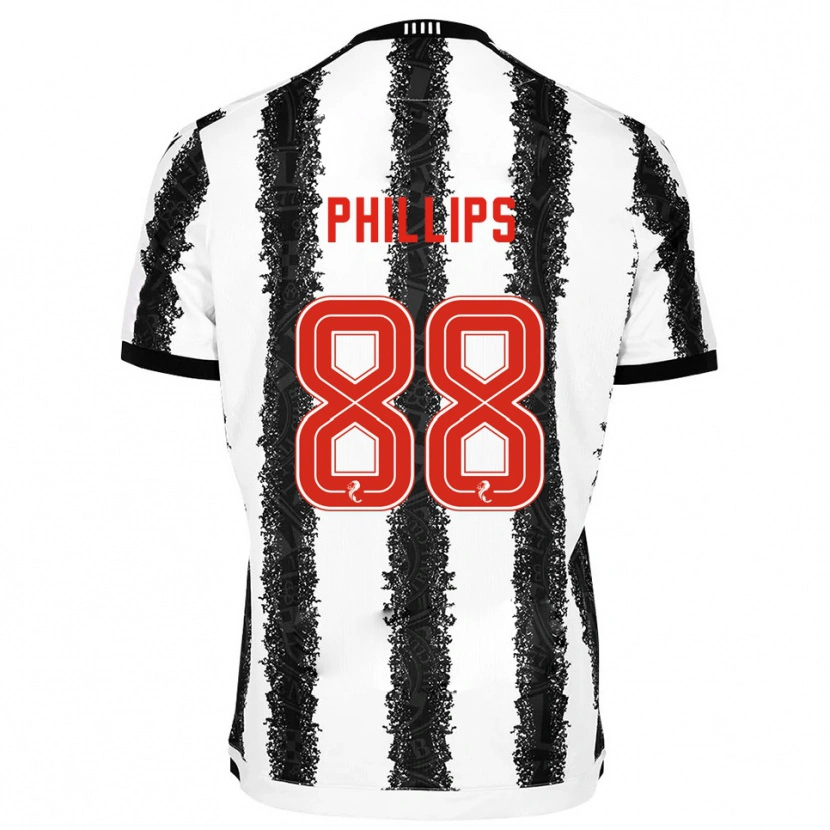 Danxen Mænd Killian Phillips #88 Hvid Sort Hjemmebane Spillertrøjer 2025/26 Trøje T-Shirt