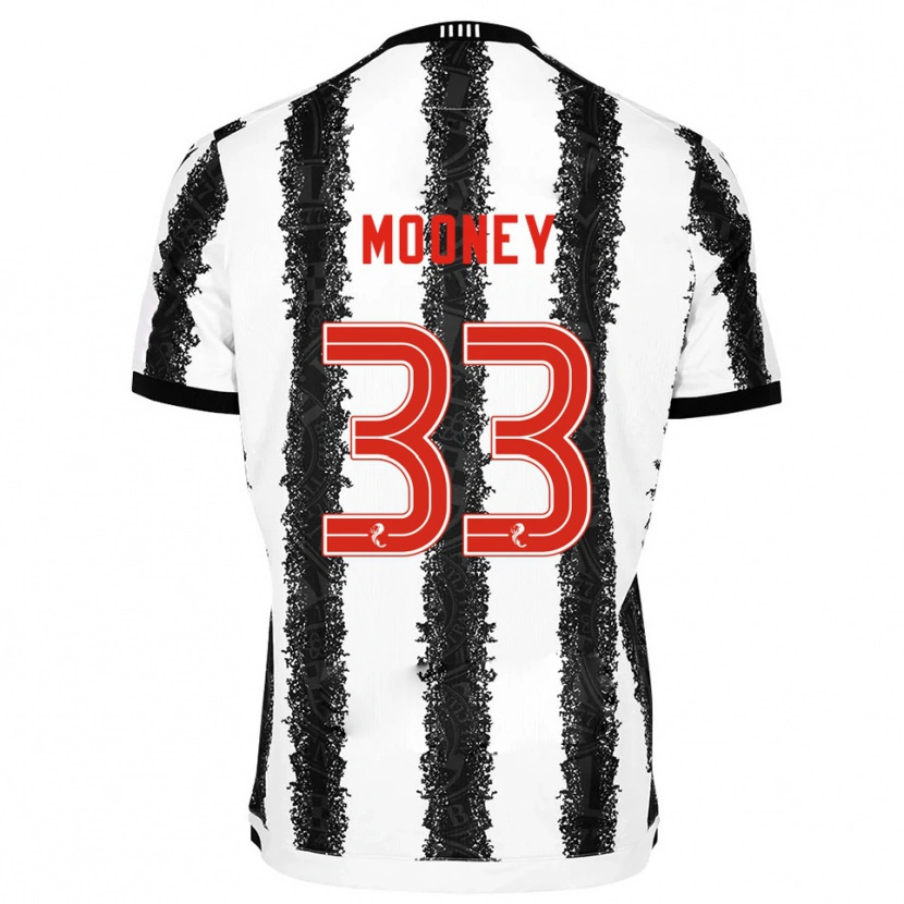 Danxen Mænd Evan Mooney #33 Hvid Sort Hjemmebane Spillertrøjer 2025/26 Trøje T-Shirt