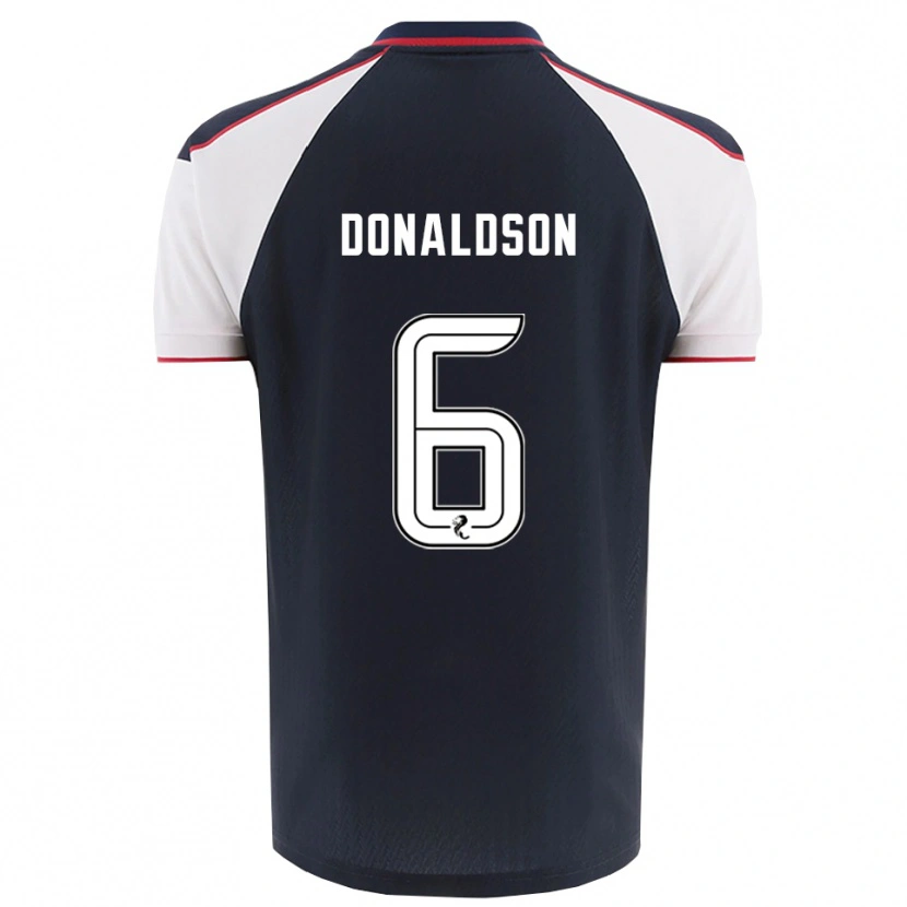 Danxen Mænd Coll Donaldson #6 Marineblå Hvid Hjemmebane Spillertrøjer 2025/26 Trøje T-Shirt