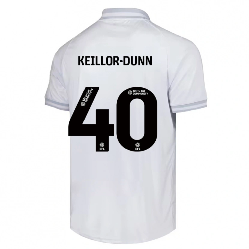 Danxen Mænd Davis Keillor-Dunn #40 Hvid Grå Sort Udebane Spillertrøjer 2025/26 Trøje T-Shirt