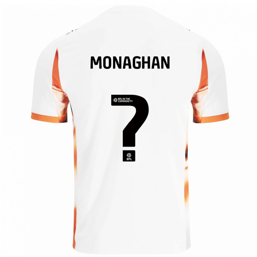 Danxen Mænd Kayleigh Monaghan #0 Hvid Orange Sort Udebane Spillertrøjer 2025/26 Trøje T-Shirt