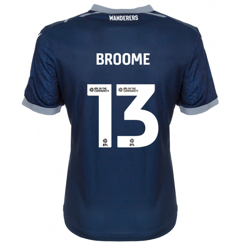 Danxen Mænd Nathan Broome #13 Marineblå Grå Udebane Spillertrøjer 2025/26 Trøje T-Shirt