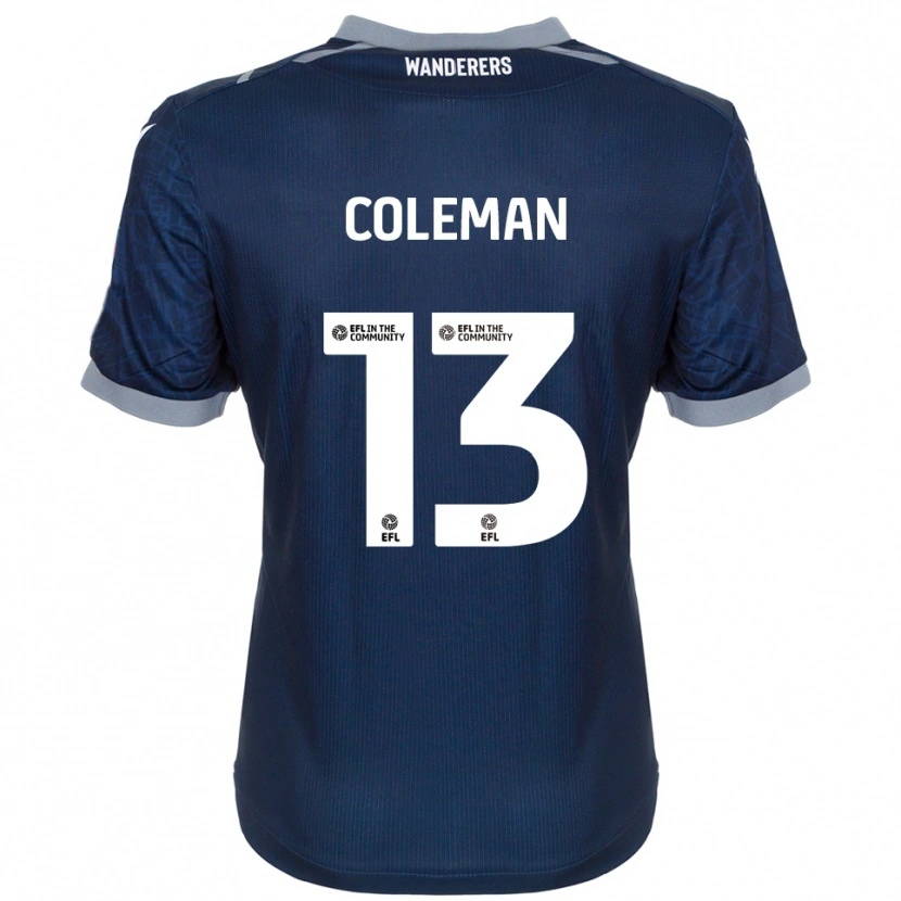 Danxen Mænd Joel Coleman #13 Marineblå Grå Udebane Spillertrøjer 2025/26 Trøje T-Shirt