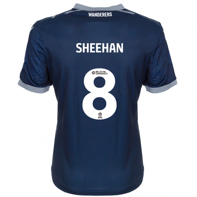 Danxen Mænd Josh Sheehan #8 Marineblå Grå Udebane Spillertrøjer 2025/26 Trøje T-Shirt