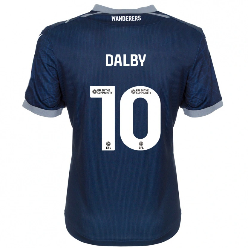 Danxen Mænd Sam Dalby #10 Marineblå Grå Udebane Spillertrøjer 2025/26 Trøje T-Shirt