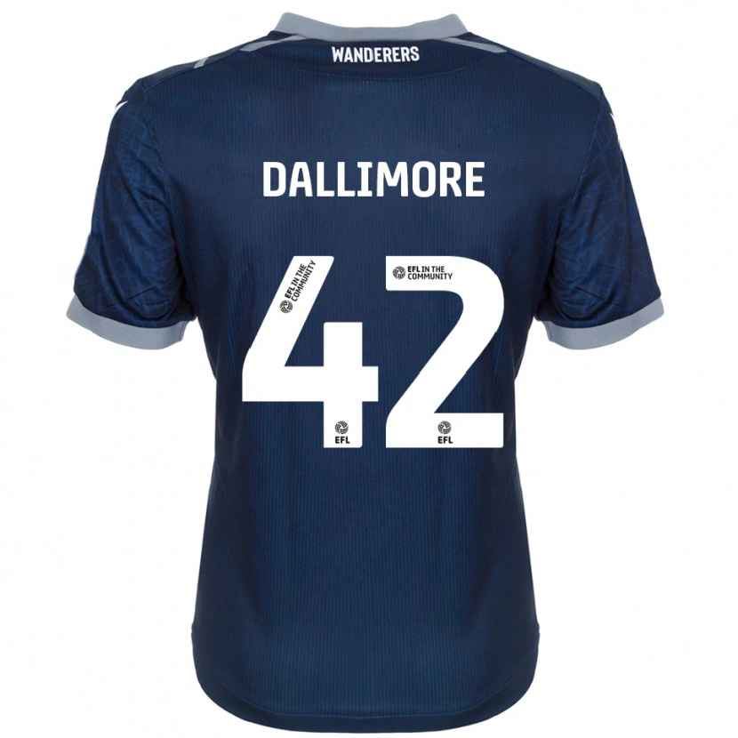 Danxen Mænd Jack Dallimore #42 Marineblå Grå Udebane Spillertrøjer 2025/26 Trøje T-Shirt