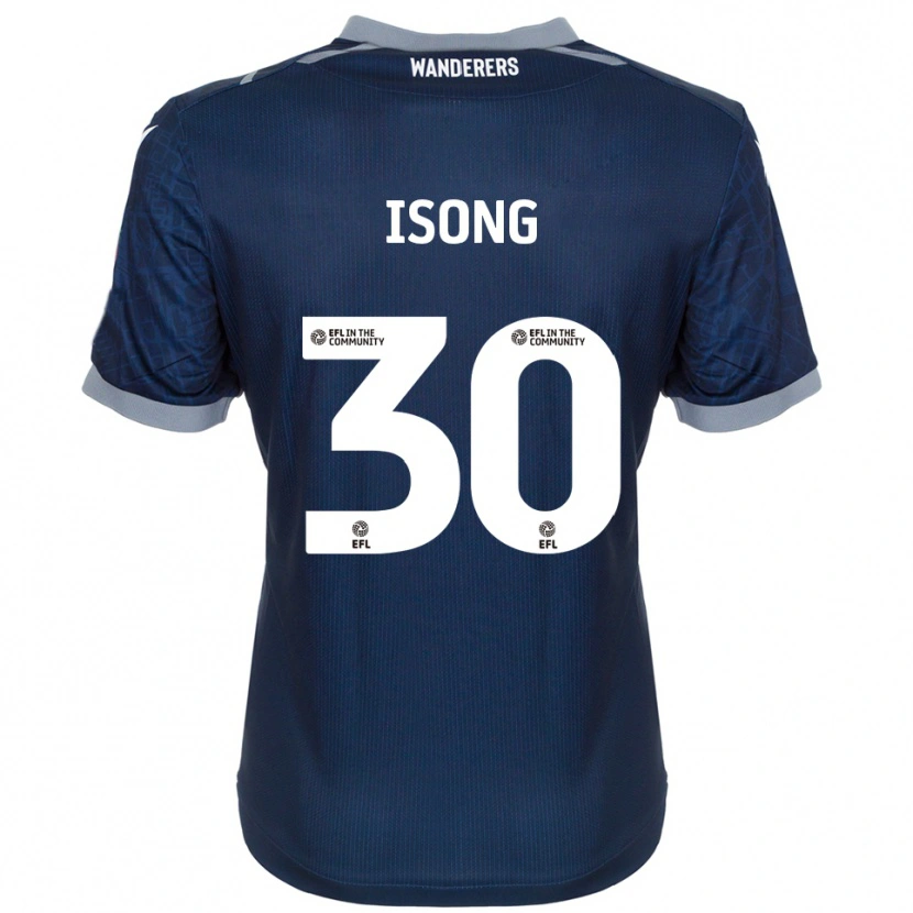 Danxen Mænd Mark Isong #30 Marineblå Grå Udebane Spillertrøjer 2025/26 Trøje T-Shirt