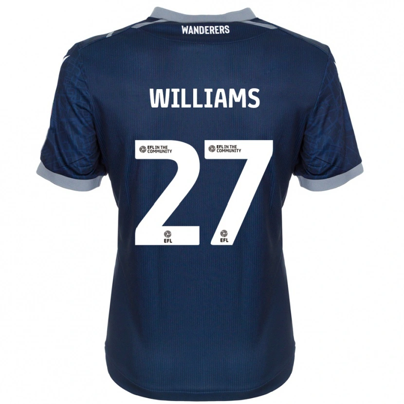 Danxen Mænd Randell Williams #27 Marineblå Grå Udebane Spillertrøjer 2025/26 Trøje T-Shirt