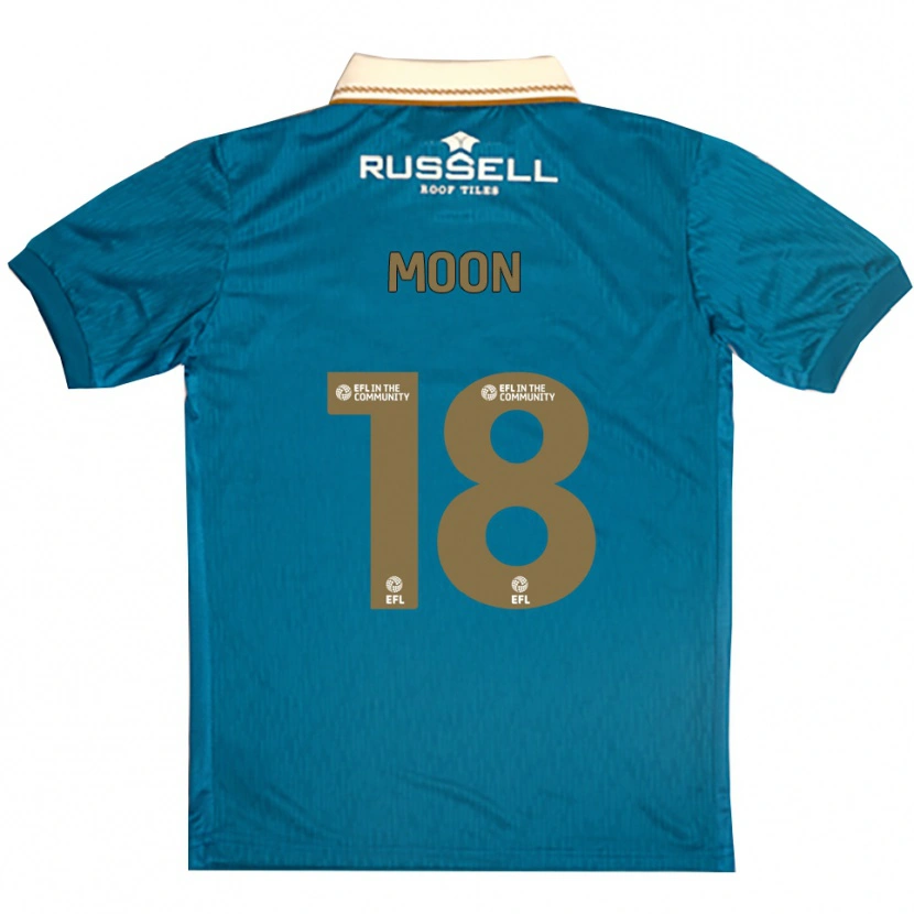 Danxen Mænd Jasper Moon #18 Lyseblå Hvid Udebane Spillertrøjer 2025/26 Trøje T-Shirt