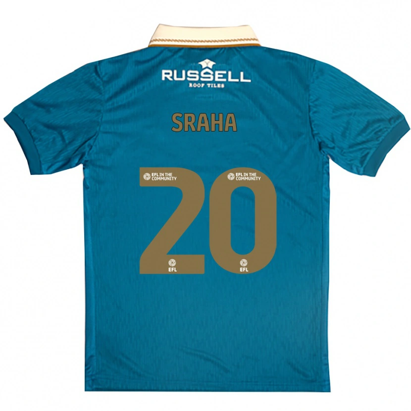 Danxen Mænd Jason Sraha #20 Lyseblå Hvid Udebane Spillertrøjer 2025/26 Trøje T-Shirt