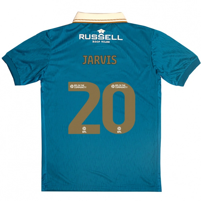 Danxen Mænd Charlotte Jarvis #20 Lyseblå Hvid Udebane Spillertrøjer 2025/26 Trøje T-Shirt