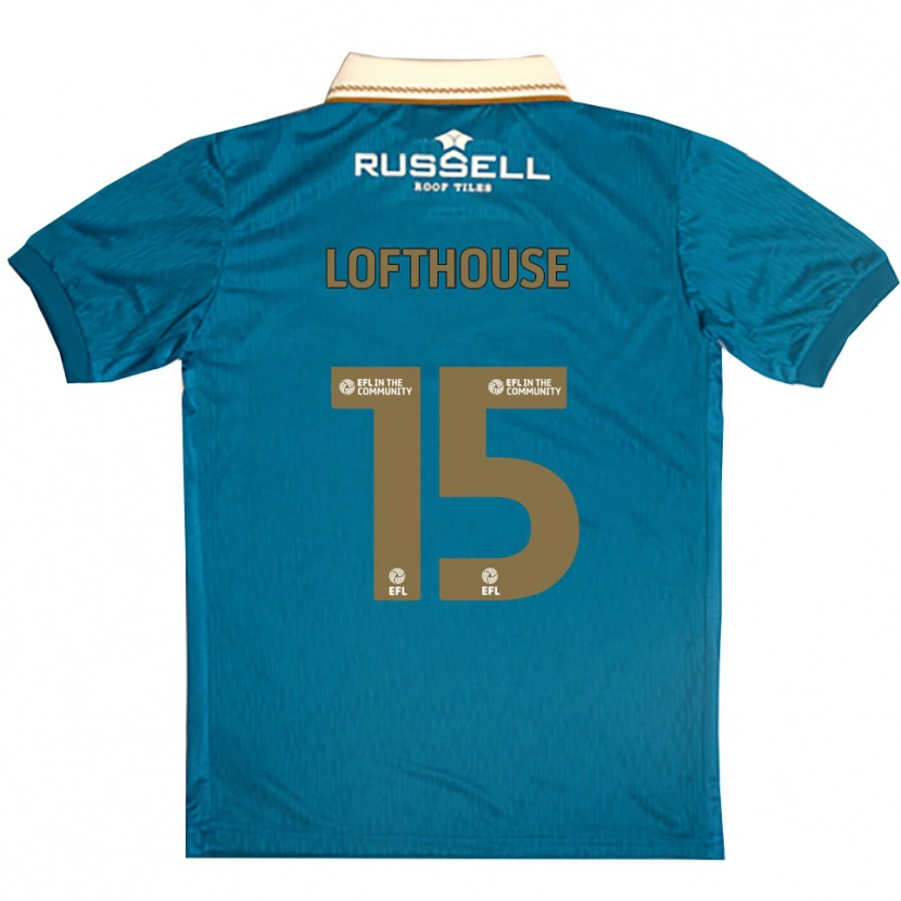 Danxen Mænd Kyran Lofthouse #15 Lyseblå Hvid Udebane Spillertrøjer 2025/26 Trøje T-Shirt