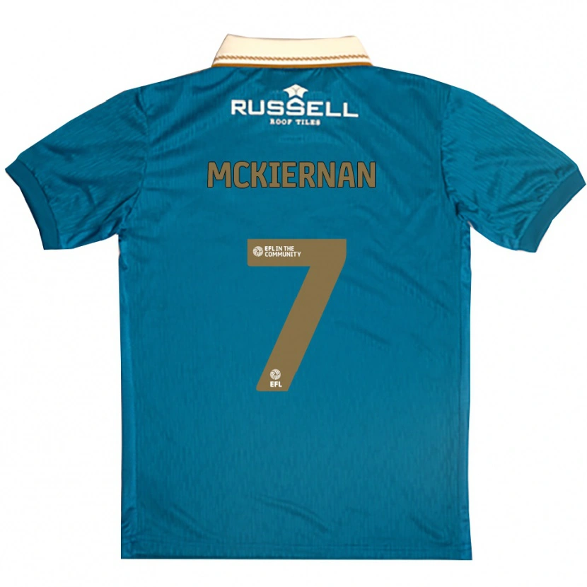Danxen Mænd Jj Mckiernan #7 Lyseblå Hvid Udebane Spillertrøjer 2025/26 Trøje T-Shirt