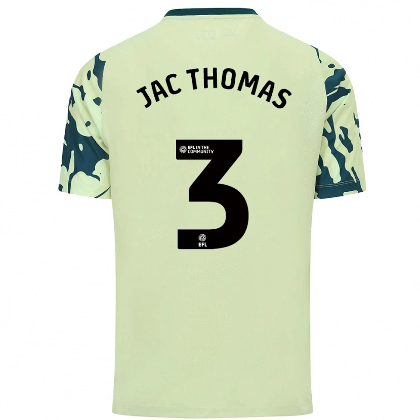 Danxen Mænd Jac Thomas #3 Mørkegrøn Udebane Spillertrøjer 2025/26 Trøje T-Shirt