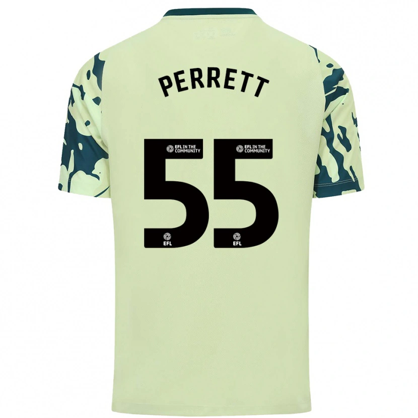 Danxen Mænd Troy Perrett #55 Mørkegrøn Udebane Spillertrøjer 2025/26 Trøje T-Shirt