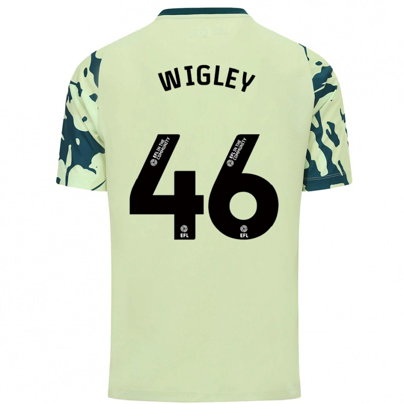 Danxen Mænd Morgan Wigley #46 Mørkegrøn Udebane Spillertrøjer 2025/26 Trøje T-Shirt