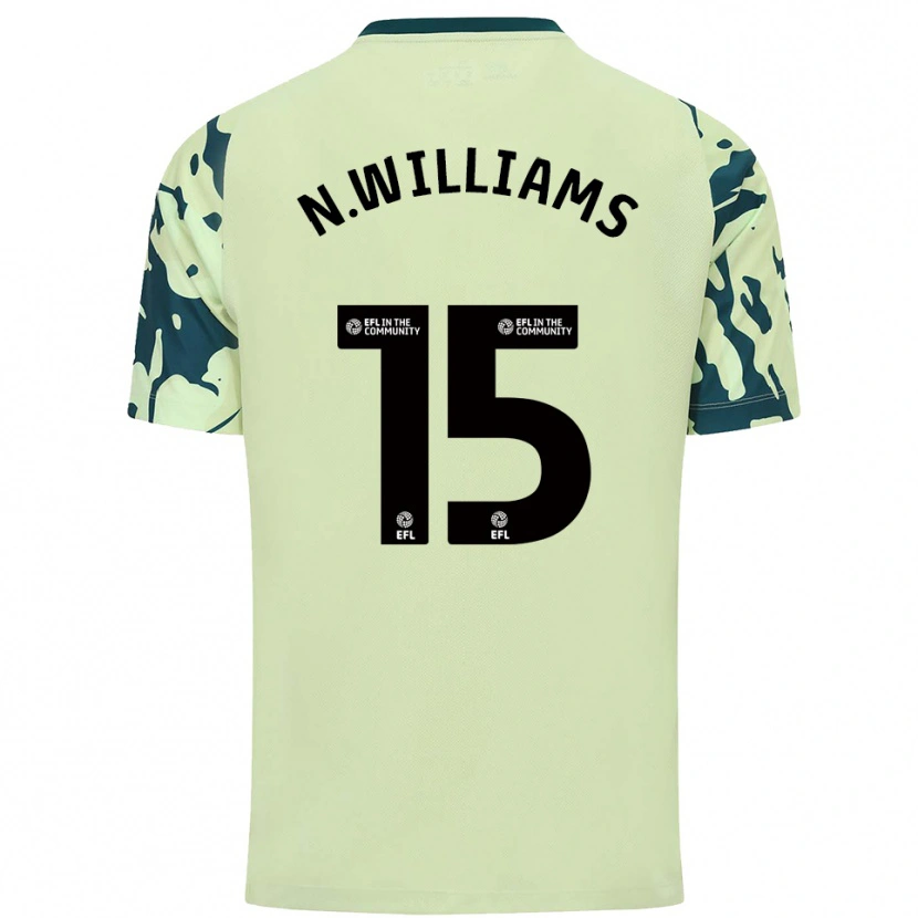Danxen Mænd Noah Williams #15 Mørkegrøn Udebane Spillertrøjer 2025/26 Trøje T-Shirt