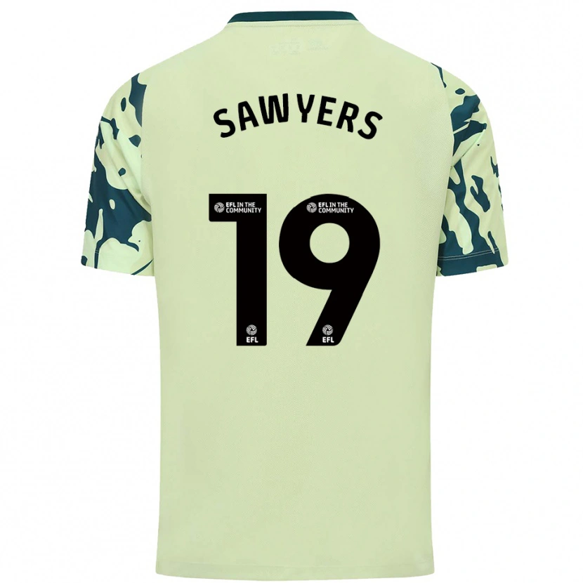 Danxen Mænd Romaine Sawyers #19 Mørkegrøn Udebane Spillertrøjer 2025/26 Trøje T-Shirt