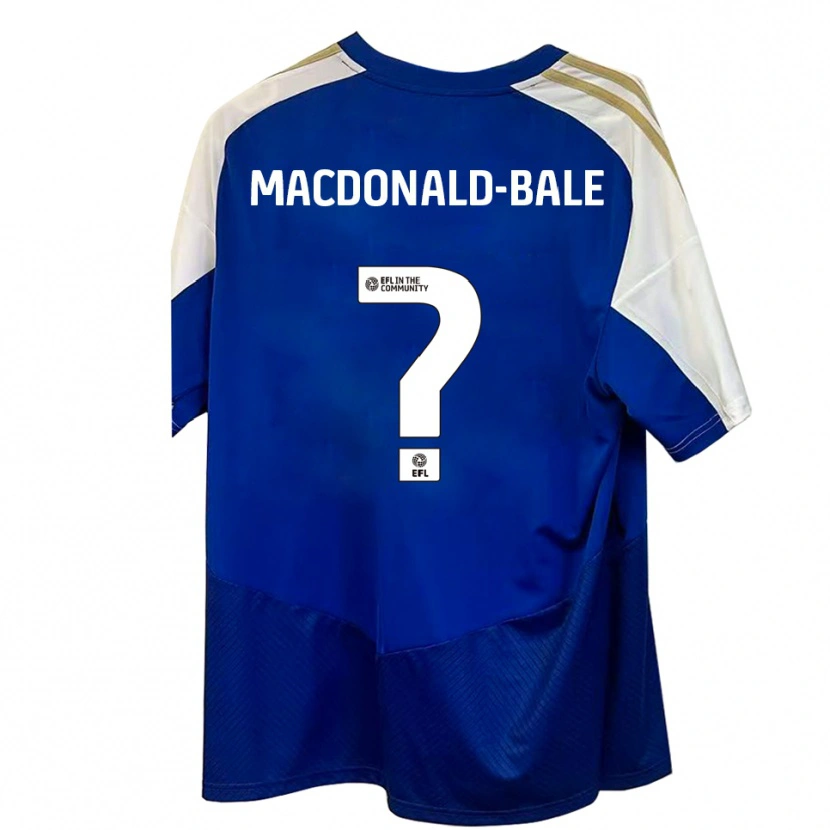 Danxen Mænd Paige Macdonald-Bale #0 Blå Hvid Guld Udebane Spillertrøjer 2025/26 Trøje T-Shirt