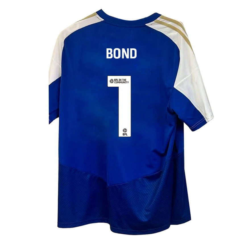 Danxen Mænd Abbi Bond #1 Blå Hvid Guld Udebane Spillertrøjer 2025/26 Trøje T-Shirt