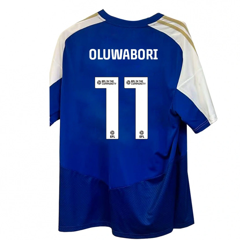 Danxen Mænd Andrew Oluwabori #11 Blå Hvid Guld Udebane Spillertrøjer 2025/26 Trøje T-Shirt