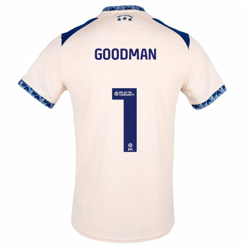 Danxen Mænd Owen Goodman #1 Offwhite Marineblå Udebane Spillertrøjer 2025/26 Trøje T-Shirt
