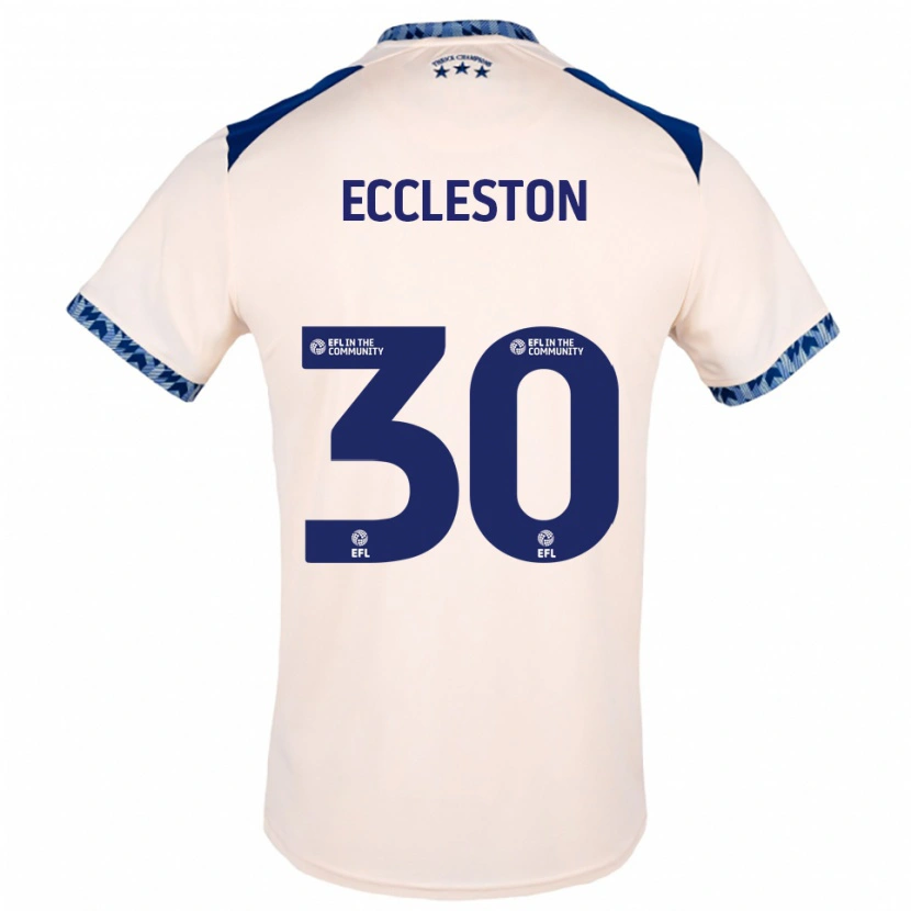 Danxen Mænd Neo Eccleston #30 Offwhite Marineblå Udebane Spillertrøjer 2025/26 Trøje T-Shirt