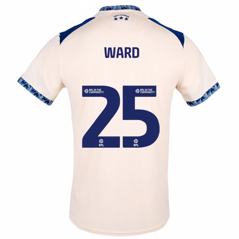 Danxen Mænd Danny Ward #25 Offwhite Marineblå Udebane Spillertrøjer 2025/26 Trøje T-Shirt